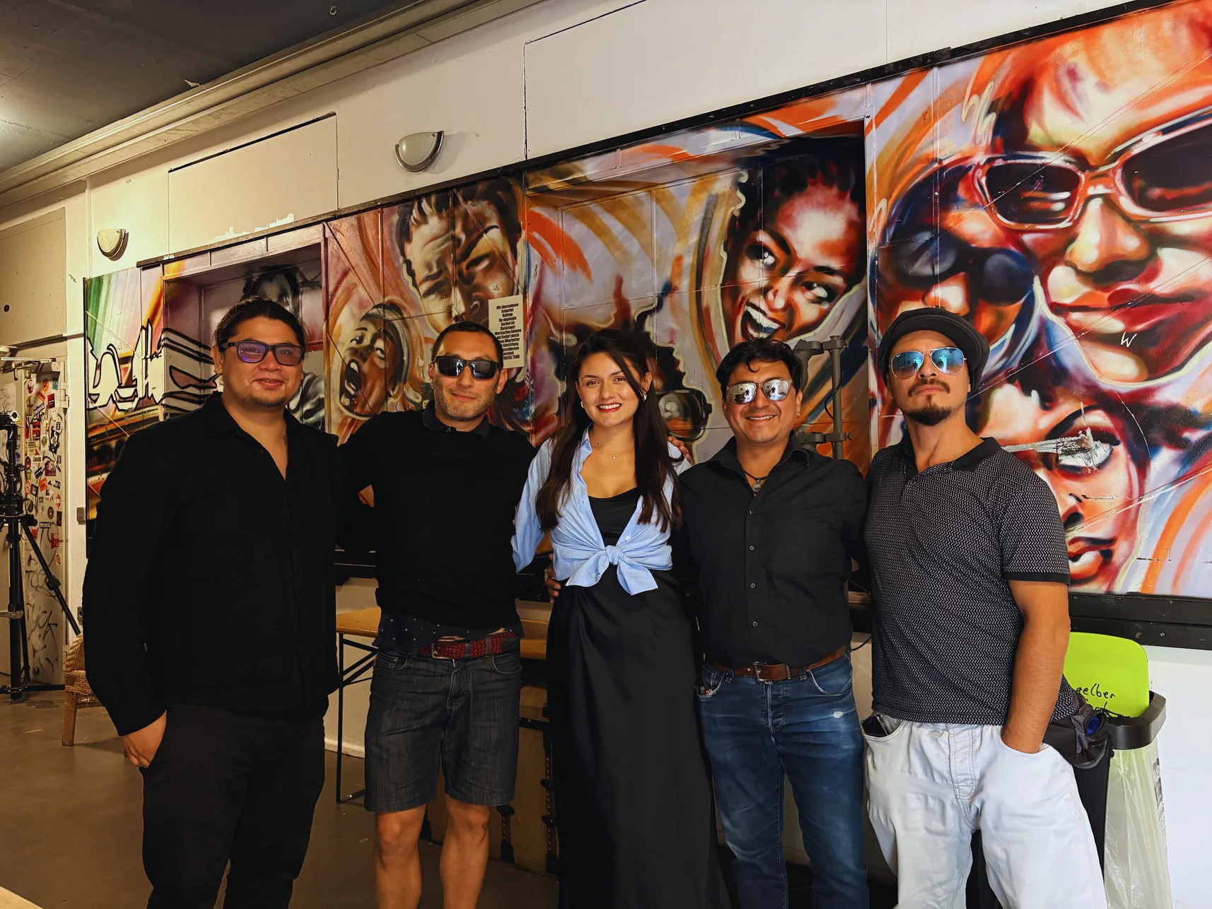The five permanent members of Migrant Sounds together