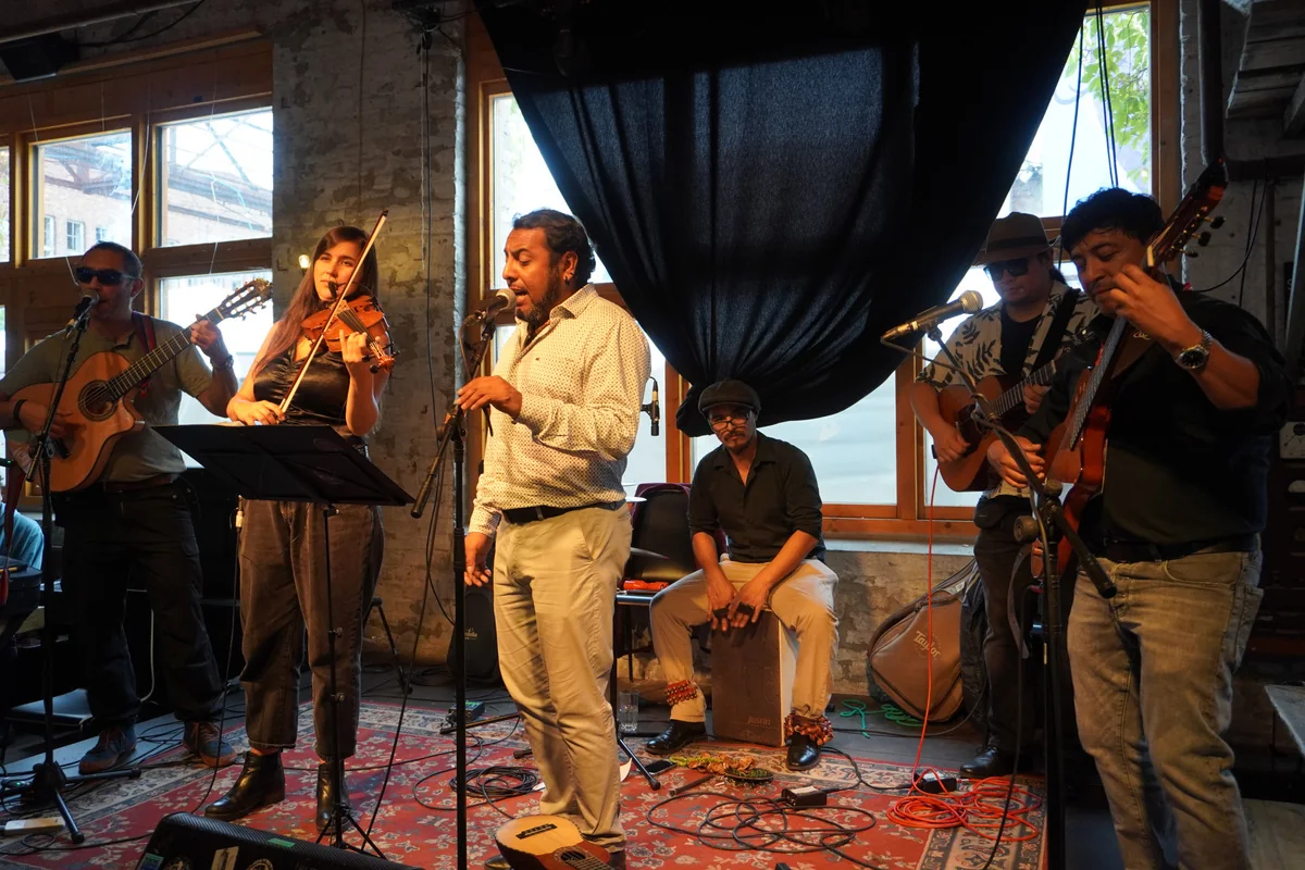 Migrant Sounds performing as an ensemble